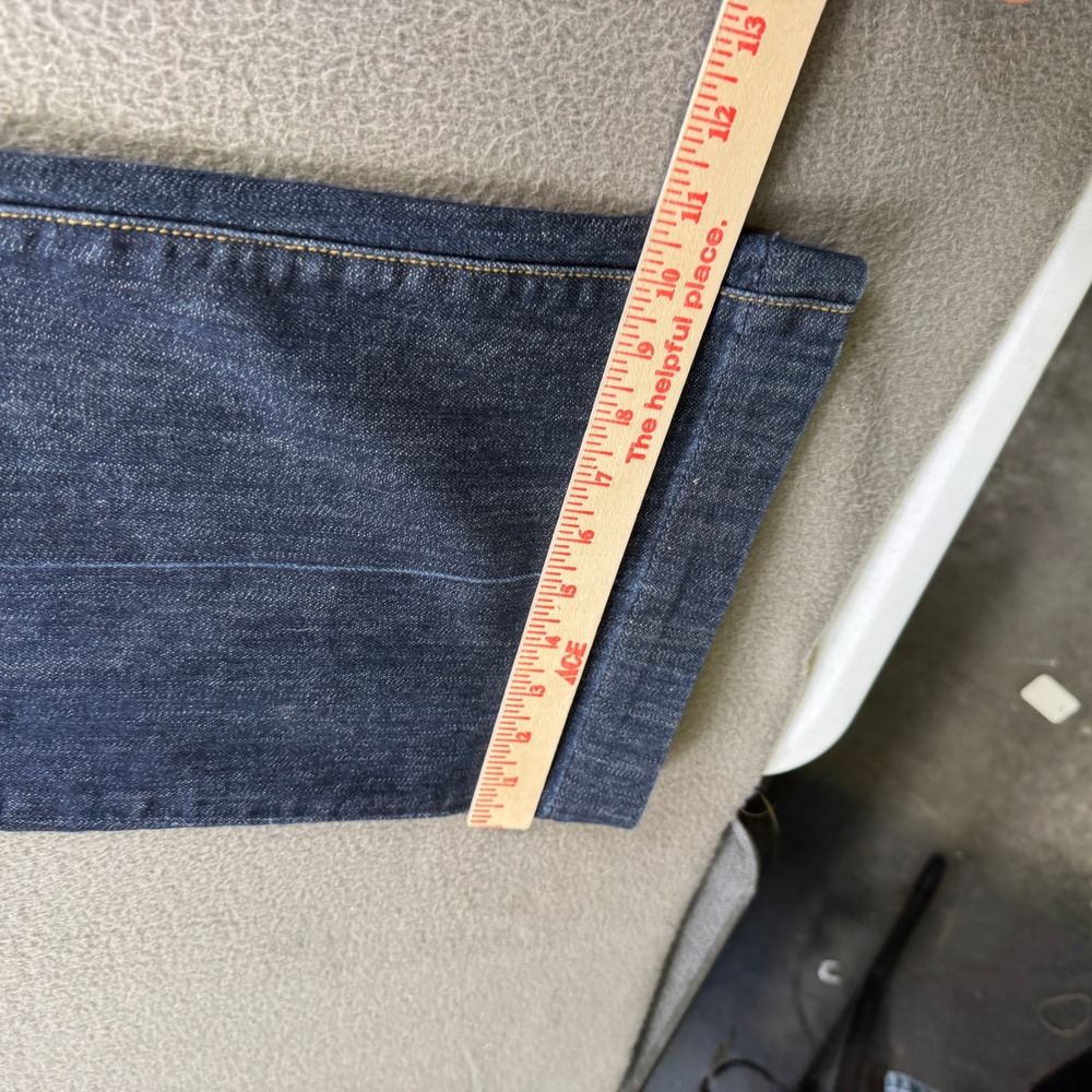 7 For All Mankind Dojo Jeans Women 26 Blue Flare Dark Wash Denim Made in USA - Picture 10 of 10